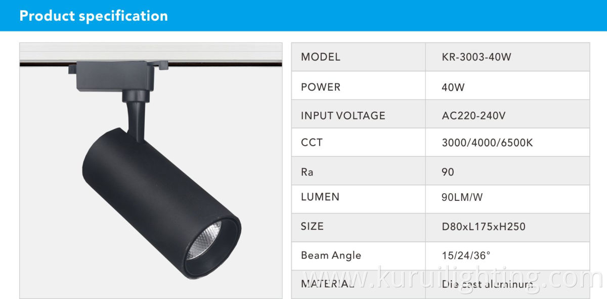 Hot sales competitive low price Wholesales Retail 40W COB 2 wires 3 Wires indoor Non-isolated Constant Current LED Track light